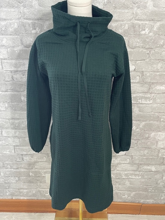 Max Studio Dresses & Skirts - Max Studio Dark Green Waffle Knit Funnel Neck Midi Dress